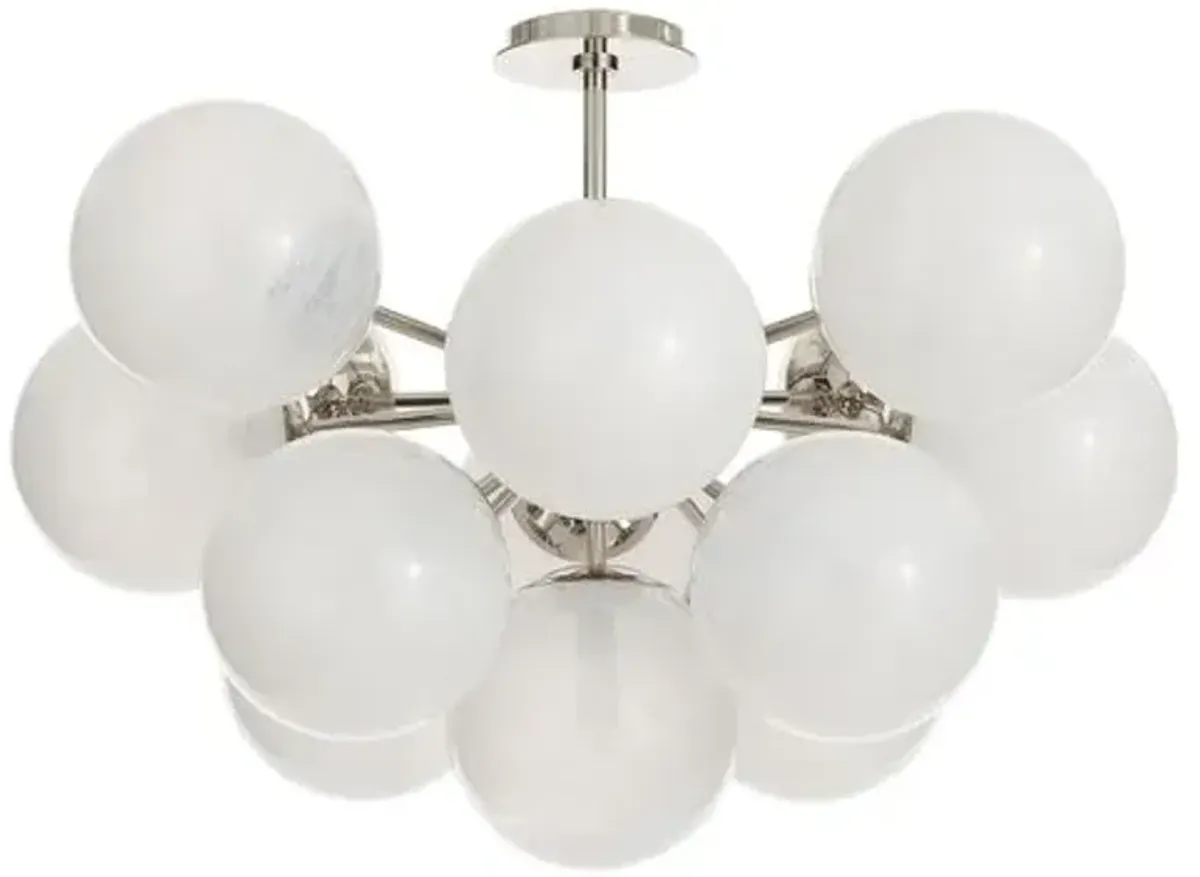 Shine Glass Globe Flush Mount - Regina Andrew - White