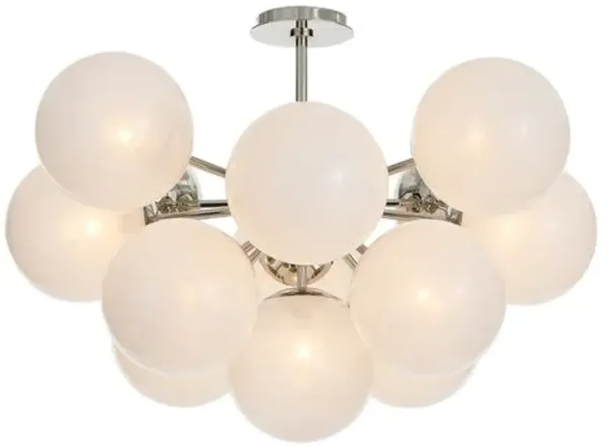 Shine Glass Globe Flush Mount - Regina Andrew - White