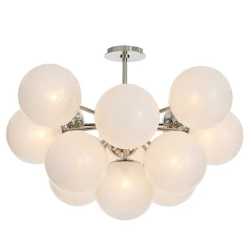 Shine Glass Globe Flush Mount - Regina Andrew - White