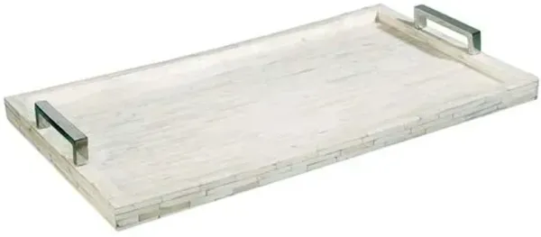 White Bone and Nickel Tray - Regina Andrew