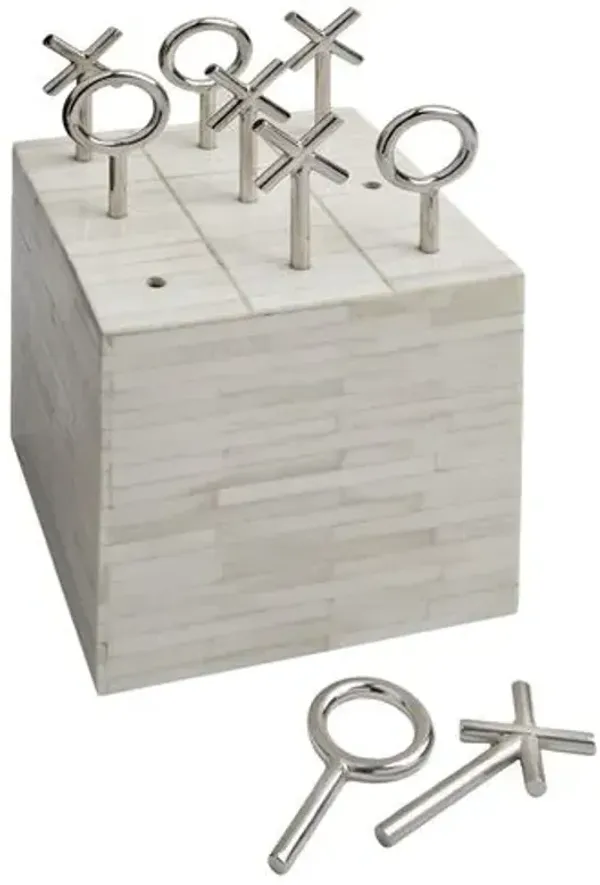 Tic Tac Toe Block - White Bone - Regina Andrew