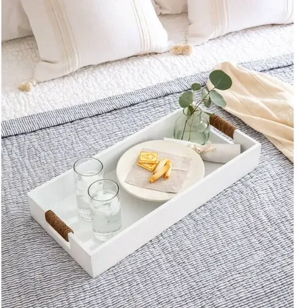 Logia Rectangle Small Tray - Regina Andrew - White