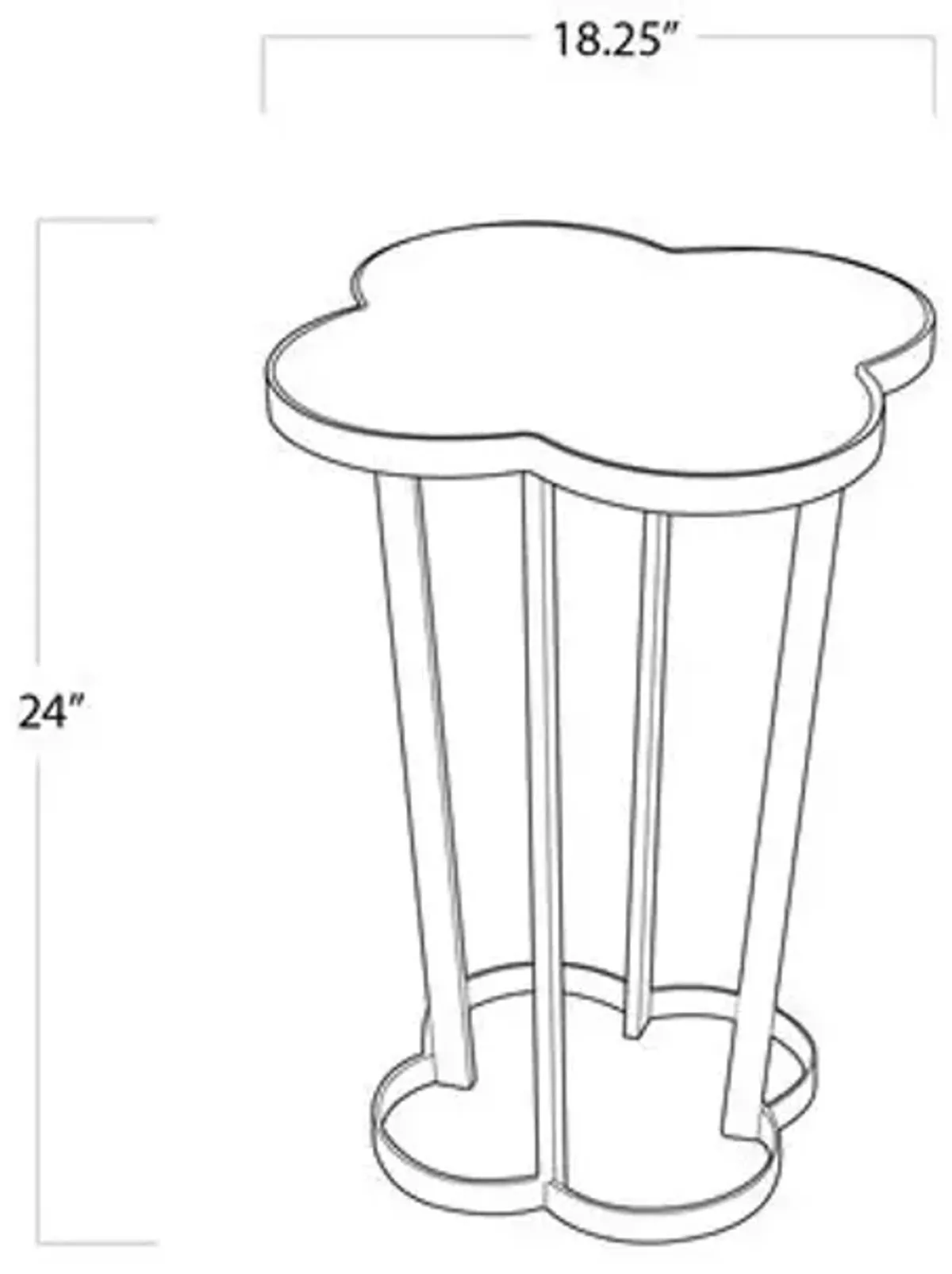 Clover Marble Top Side Table - Regina Andrew - Gold