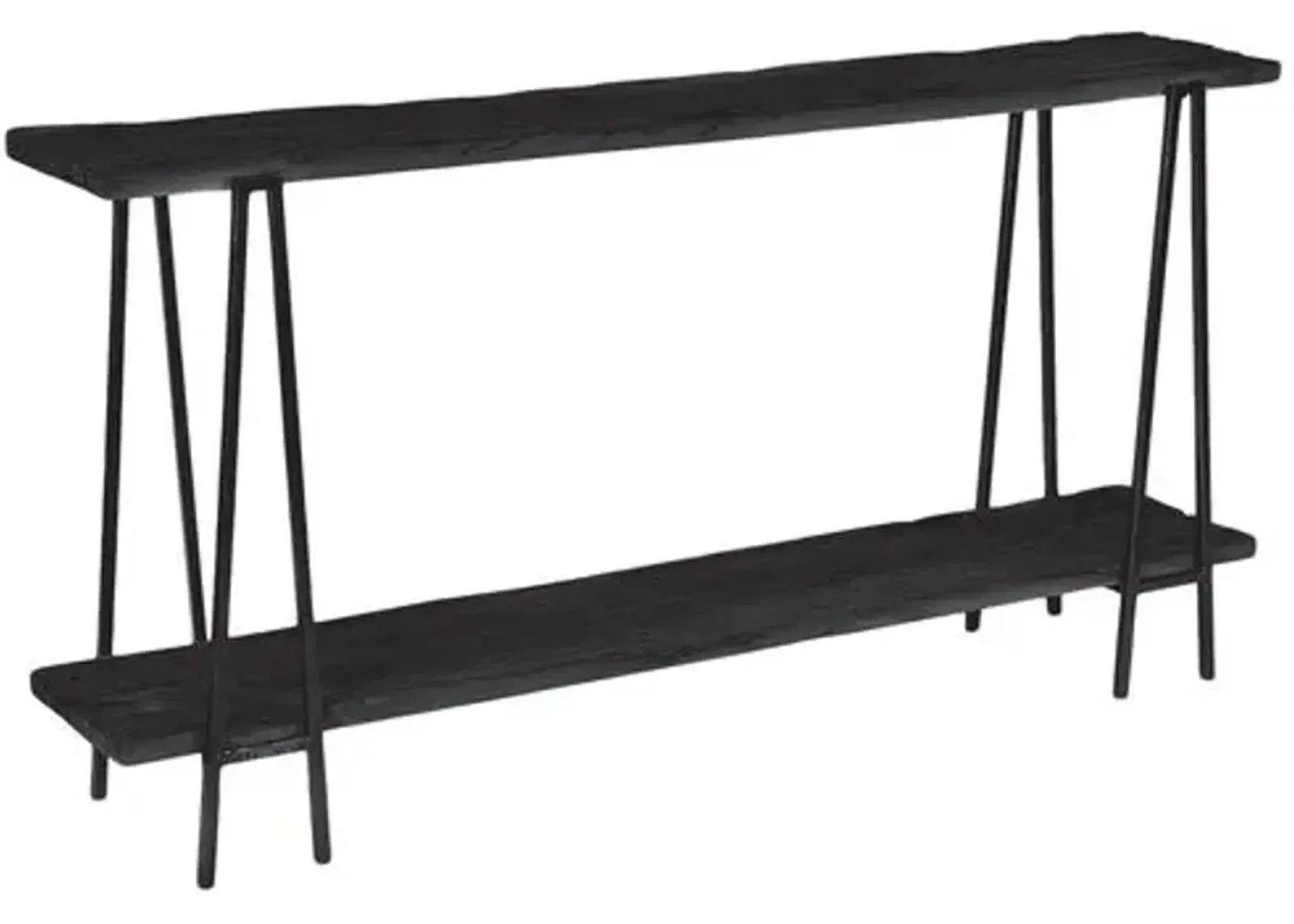 Ash Reclaimed Wood Console Table - Black - Regina Andrew