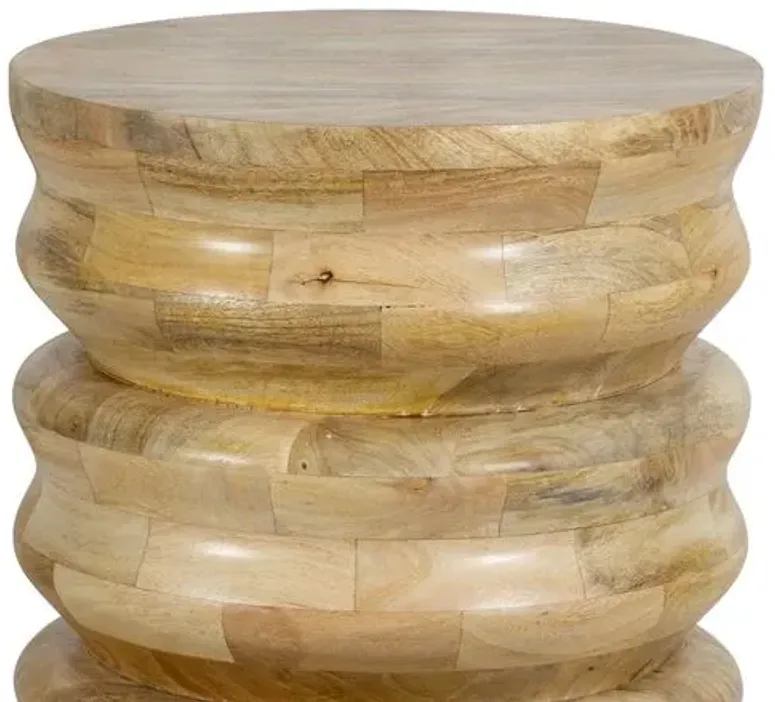 Aria Wood Accent Table - Natural - Regina Andrew - Brown - 21Hx18Wx18D in