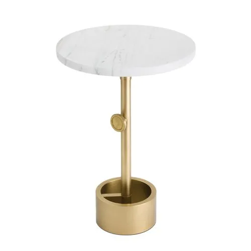 Myles Accent Table - Regina Andrew - Gold - 22.25Hx13Wx13D in