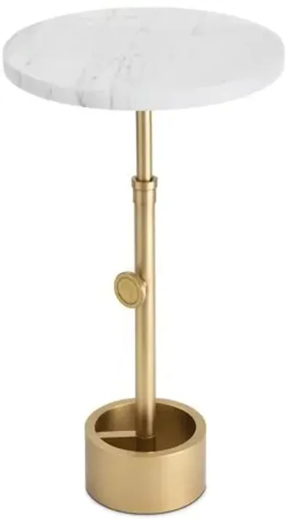 Myles Marble Top Accent Table - Regina Andrew - Gold - 22.25Hx13Wx13D in