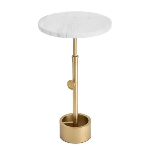 Myles Accent Table - Regina Andrew - Gold - 22.25Hx13Wx13D in