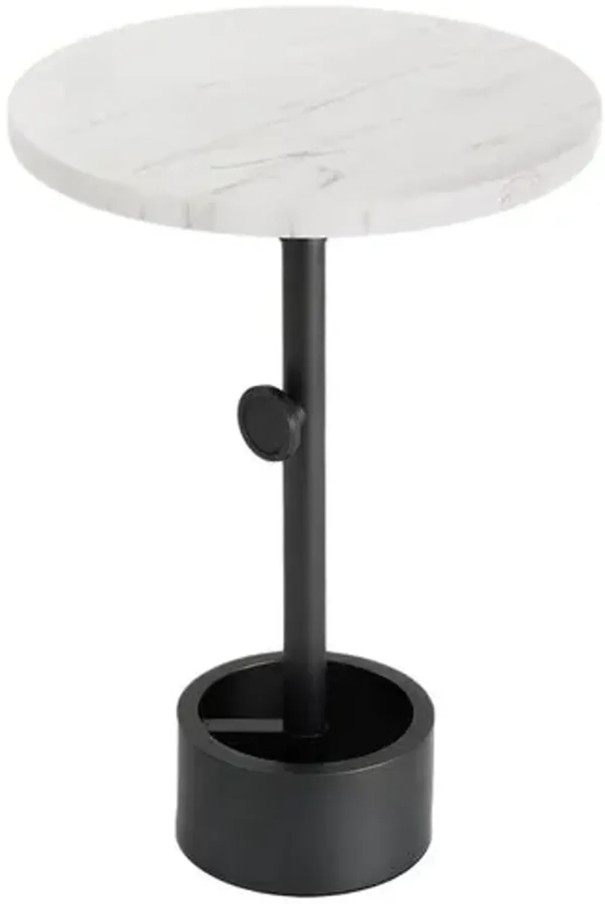 Myles Marble Top Accent Table - Regina Andrew - Brown - 22.25Hx13Wx13D in