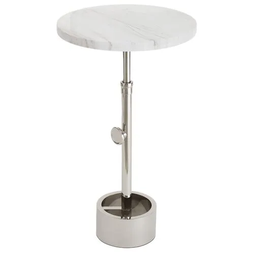 Myles Accent Table - Regina Andrew - Silver - 22.25Hx13Wx13D in