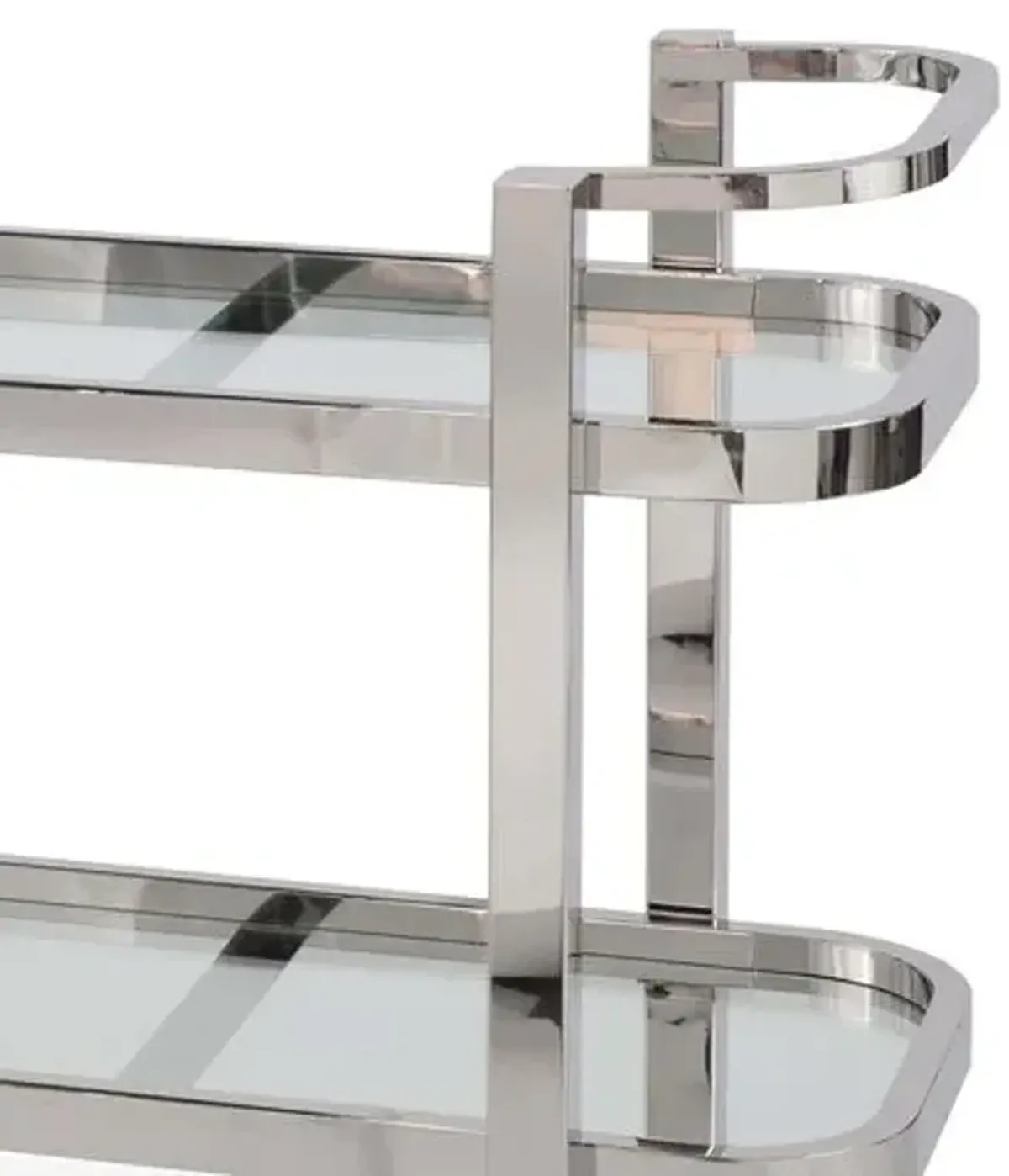 Carter Bar Cart - Polished Stainless Steel - Regina Andrew - Silver