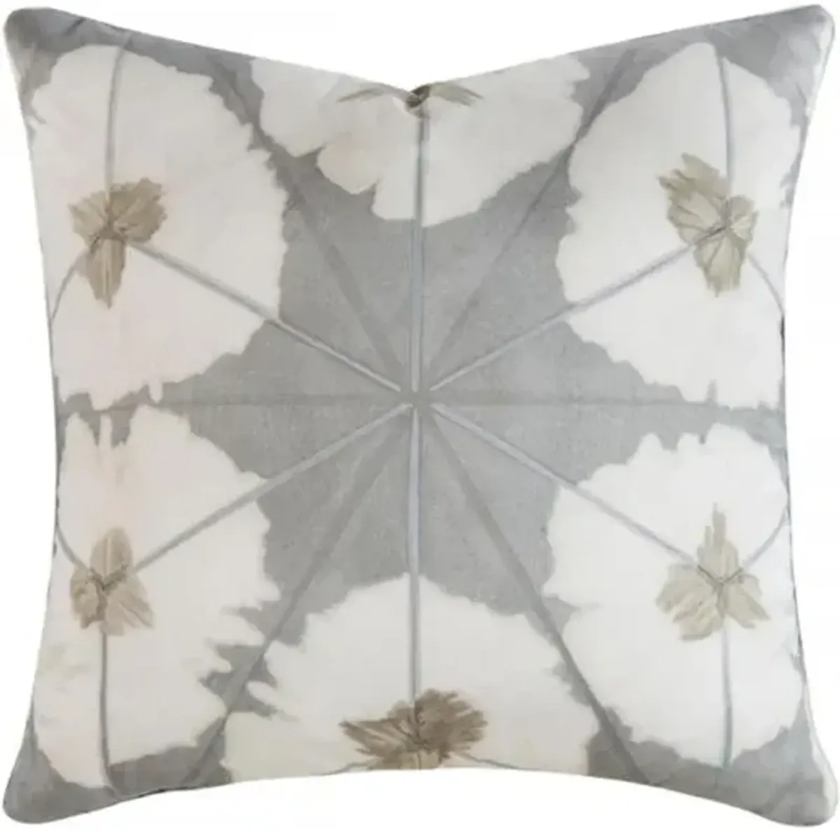 Sunburst Cotton Pillow - Grey/White