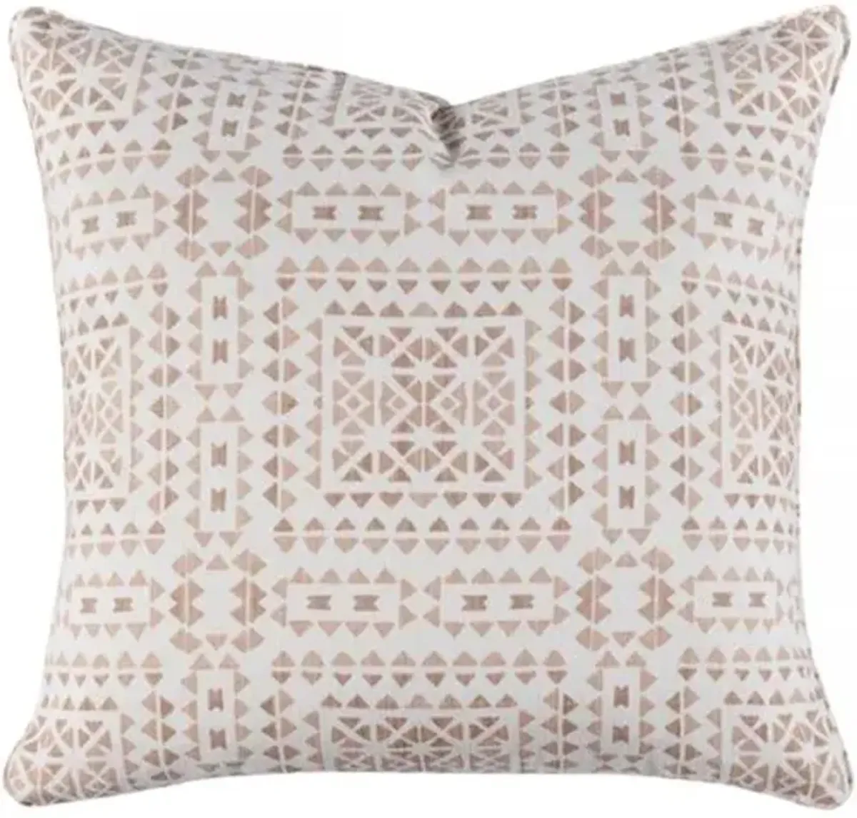 Santiago Cotton Pillow - Clay/White