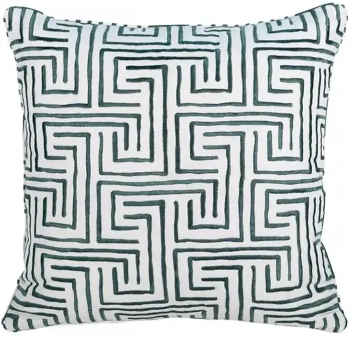Avni Maze Pillow - Teal/White