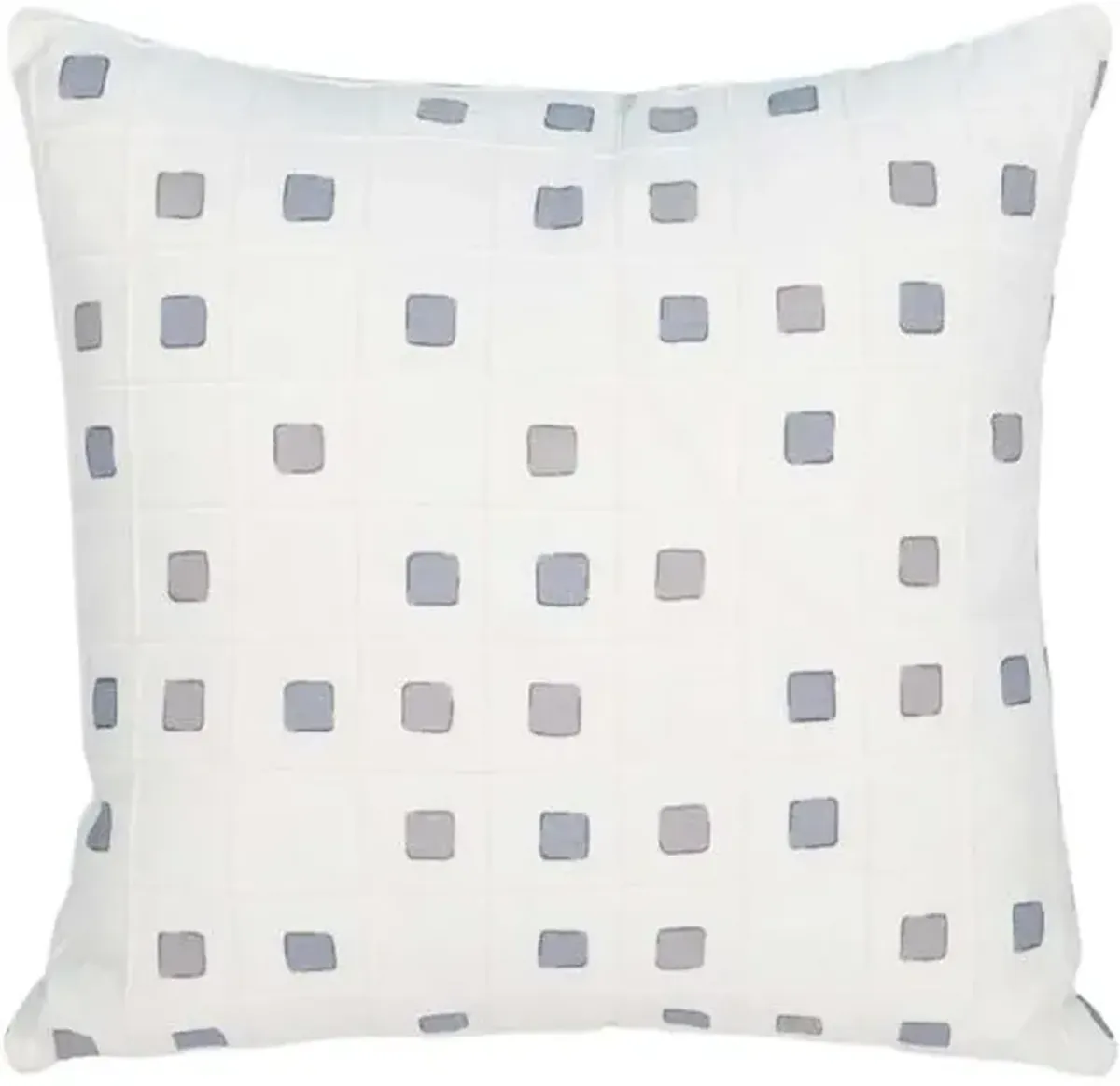 Gridwork Dot Pillow - Slate/White