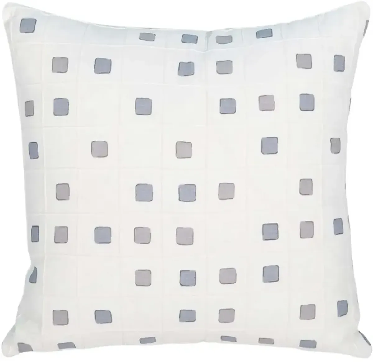 Gridwork Dot Pillow, Slate/White