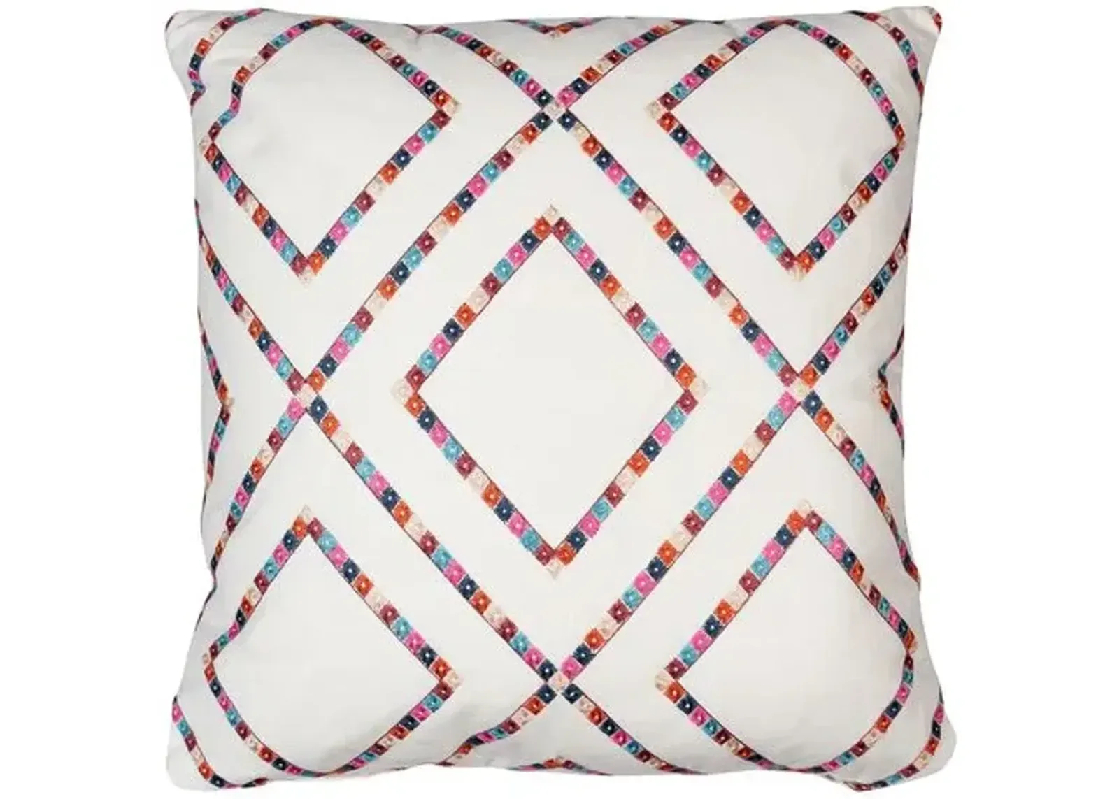 Amora Embroidered Pillow - Carnival