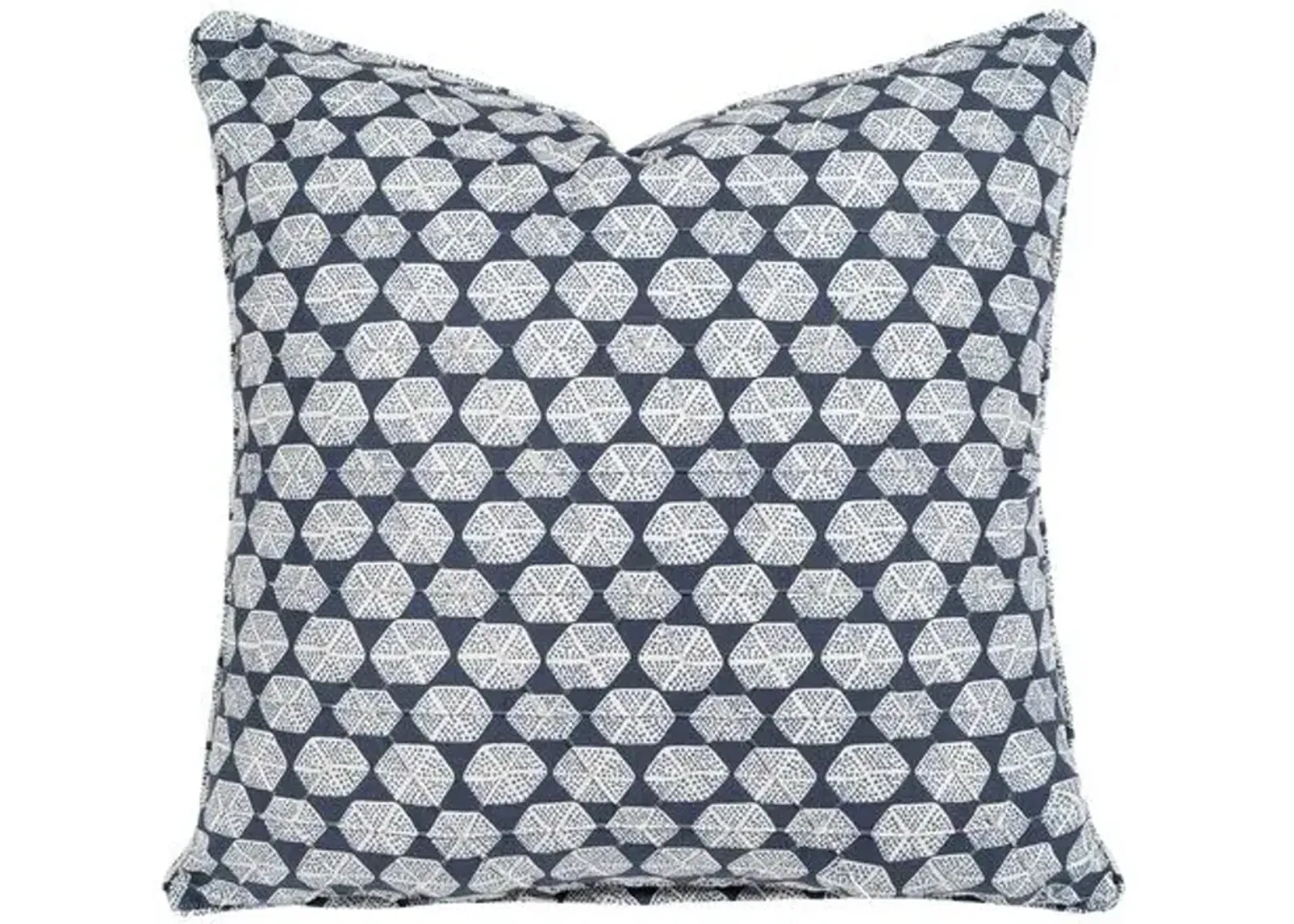 Caspian Pillow - Navy/White