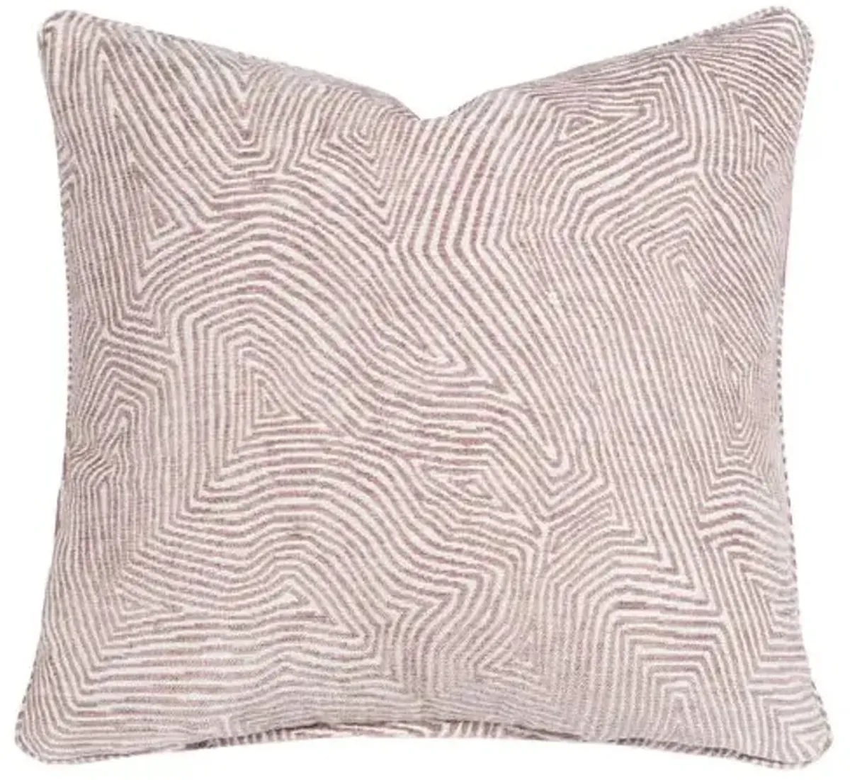 Deandra Swirl Velvet Pillow - Rose Clay