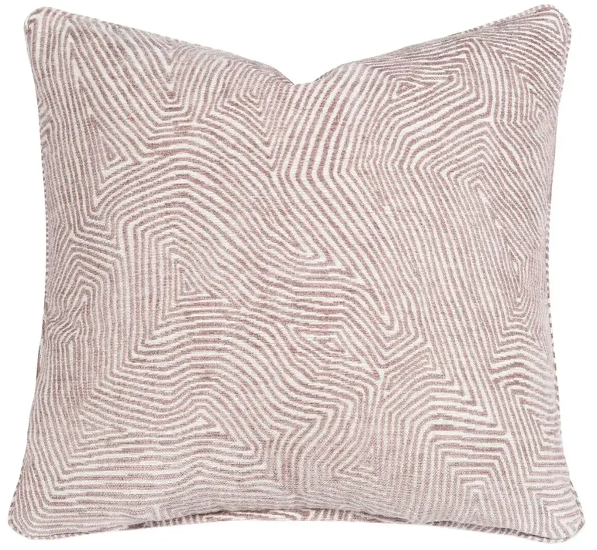 Deandra Swirl Velvet Pillow, Rose Clay