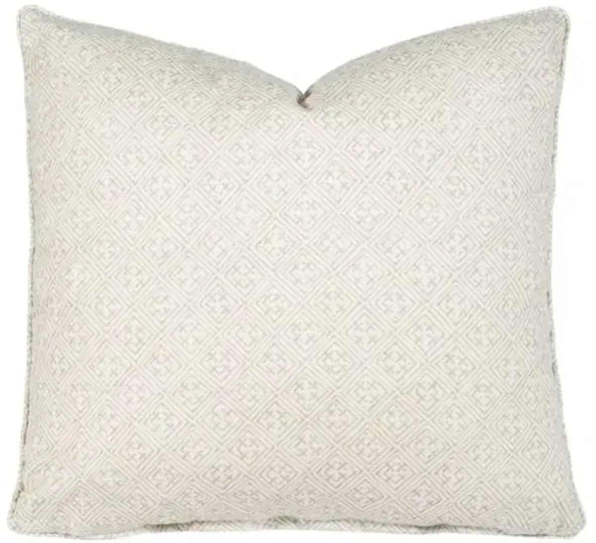 Skyla Squares Pillow - Ivory