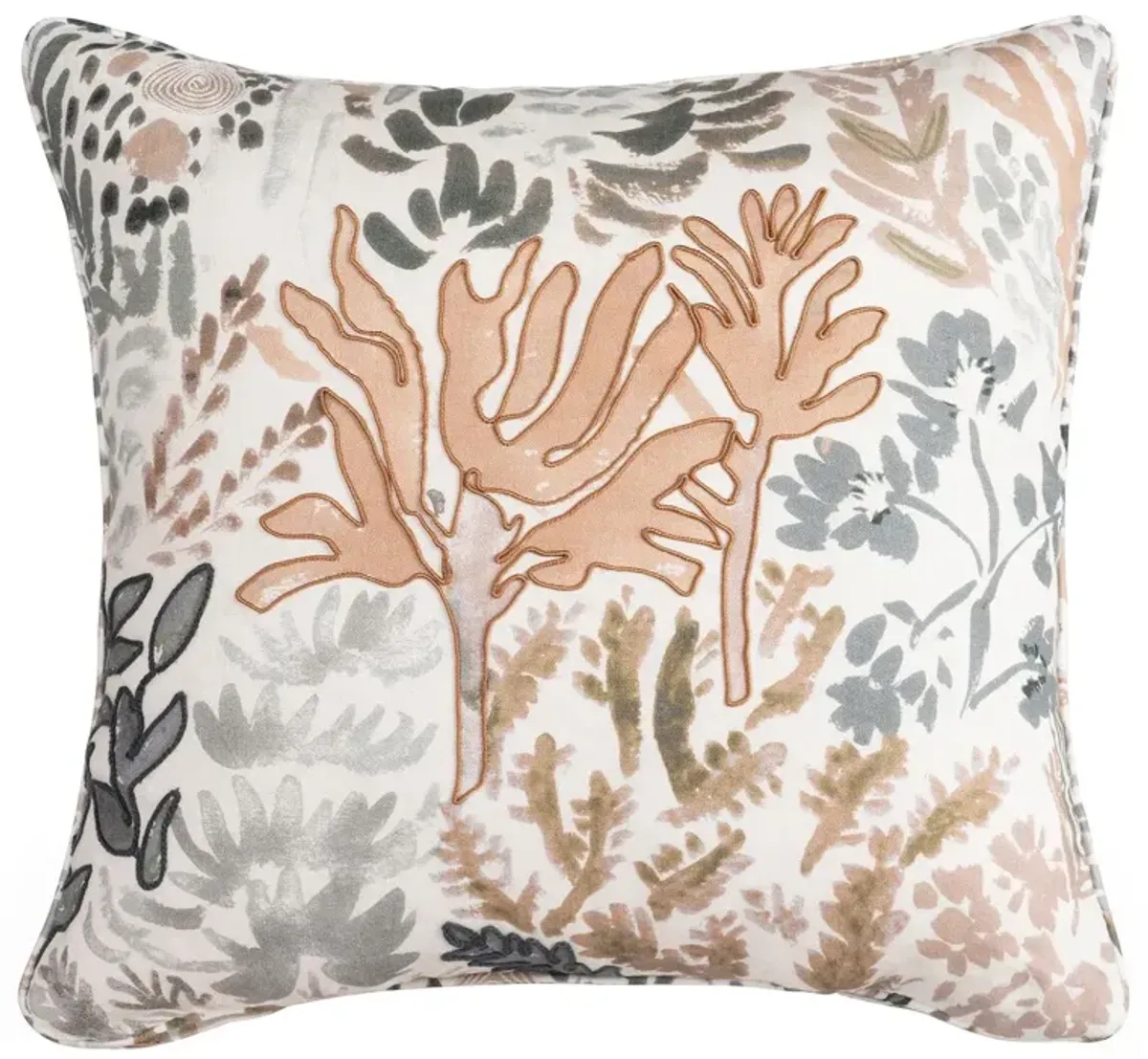 Marisol Garden Linen Pillow, River Rock