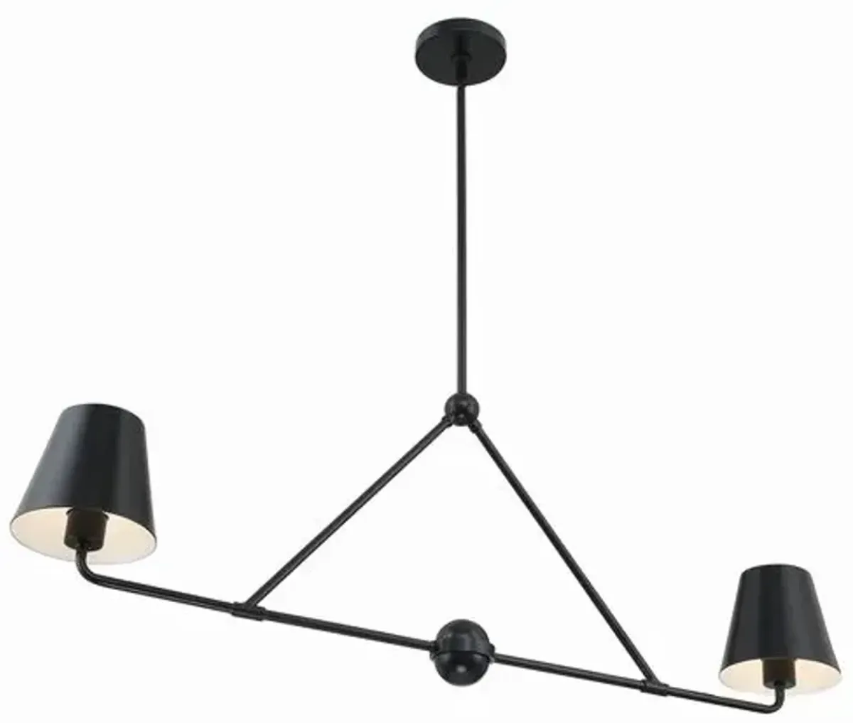 Xavier Linear Chandelier - Crystorama - Black