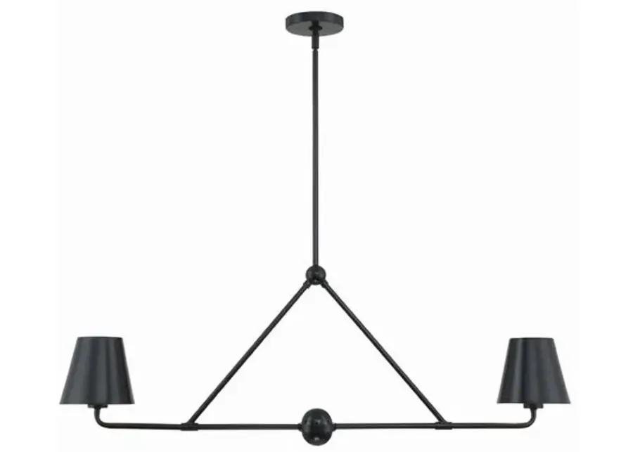 Xavier Linear Chandelier - Crystorama - Black