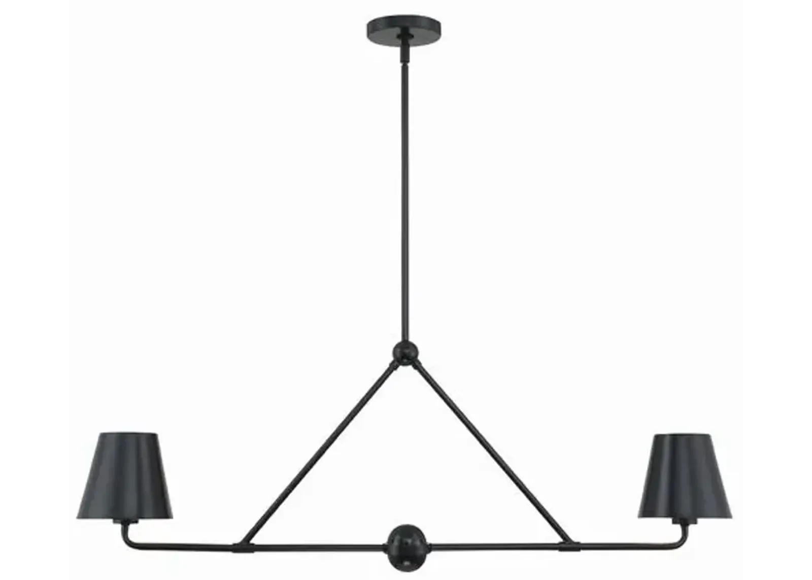 Xavier Linear Chandelier - Crystorama - Black