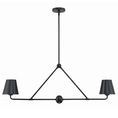 Xavier Linear Chandelier - Crystorama - Black