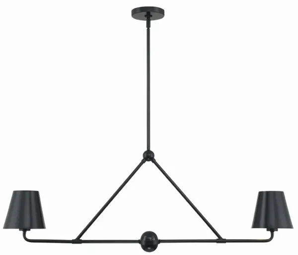 Xavier Linear Chandelier - Crystorama - Black