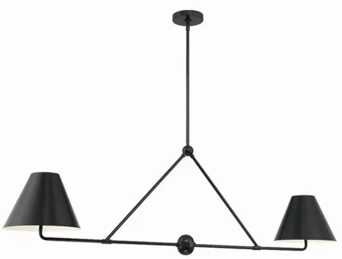 Xavier Linear Chandelier - Crystorama - Black