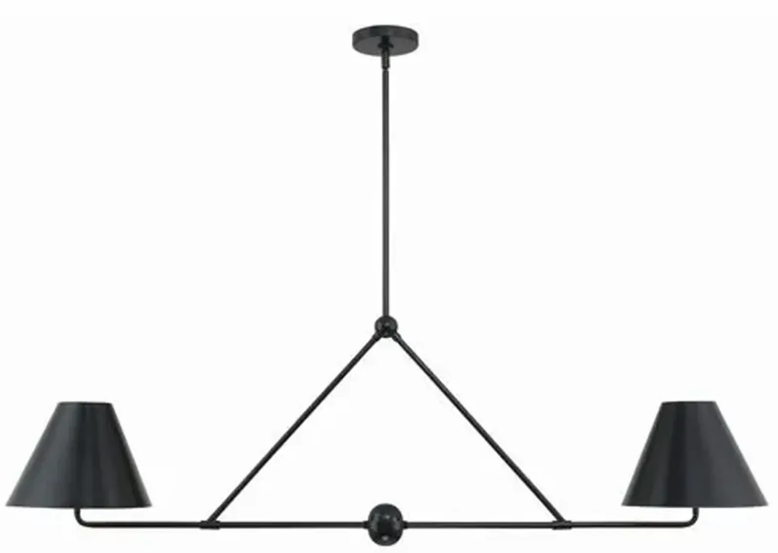 Xavier Linear Chandelier - Crystorama - Black