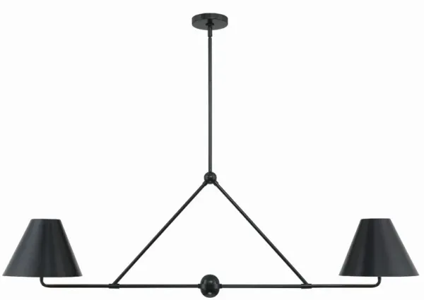 Xavier Linear Chandelier - Crystorama - Black