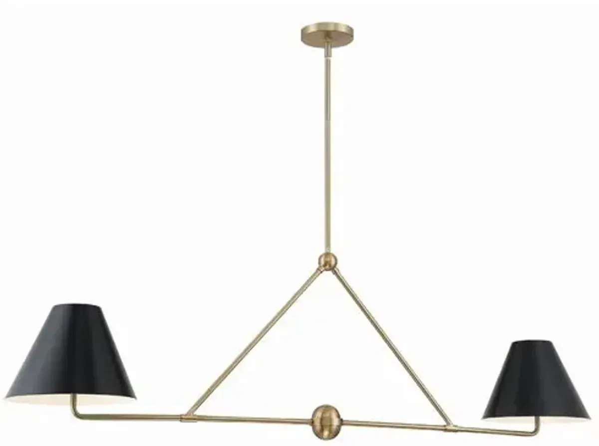 Xavier Linear Chandelier - Crystorama - Gold