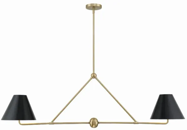 Xavier Linear Chandelier - Crystorama - Gold