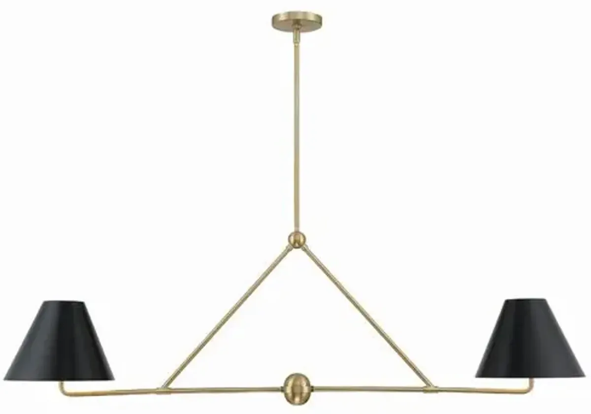 Xavier Linear Chandelier - Crystorama - Gold