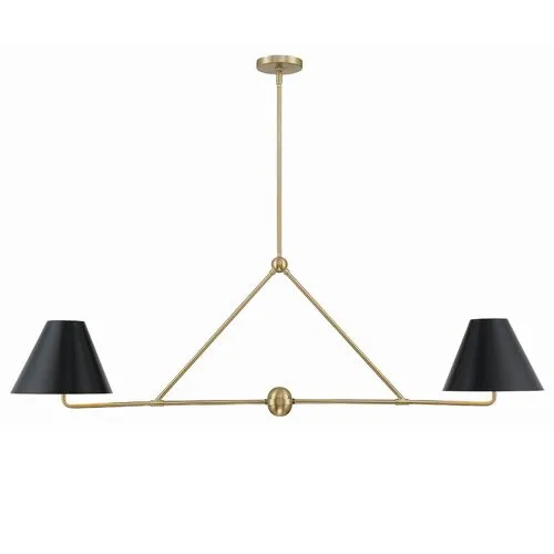 Xavier Linear Chandelier - Crystorama - Gold