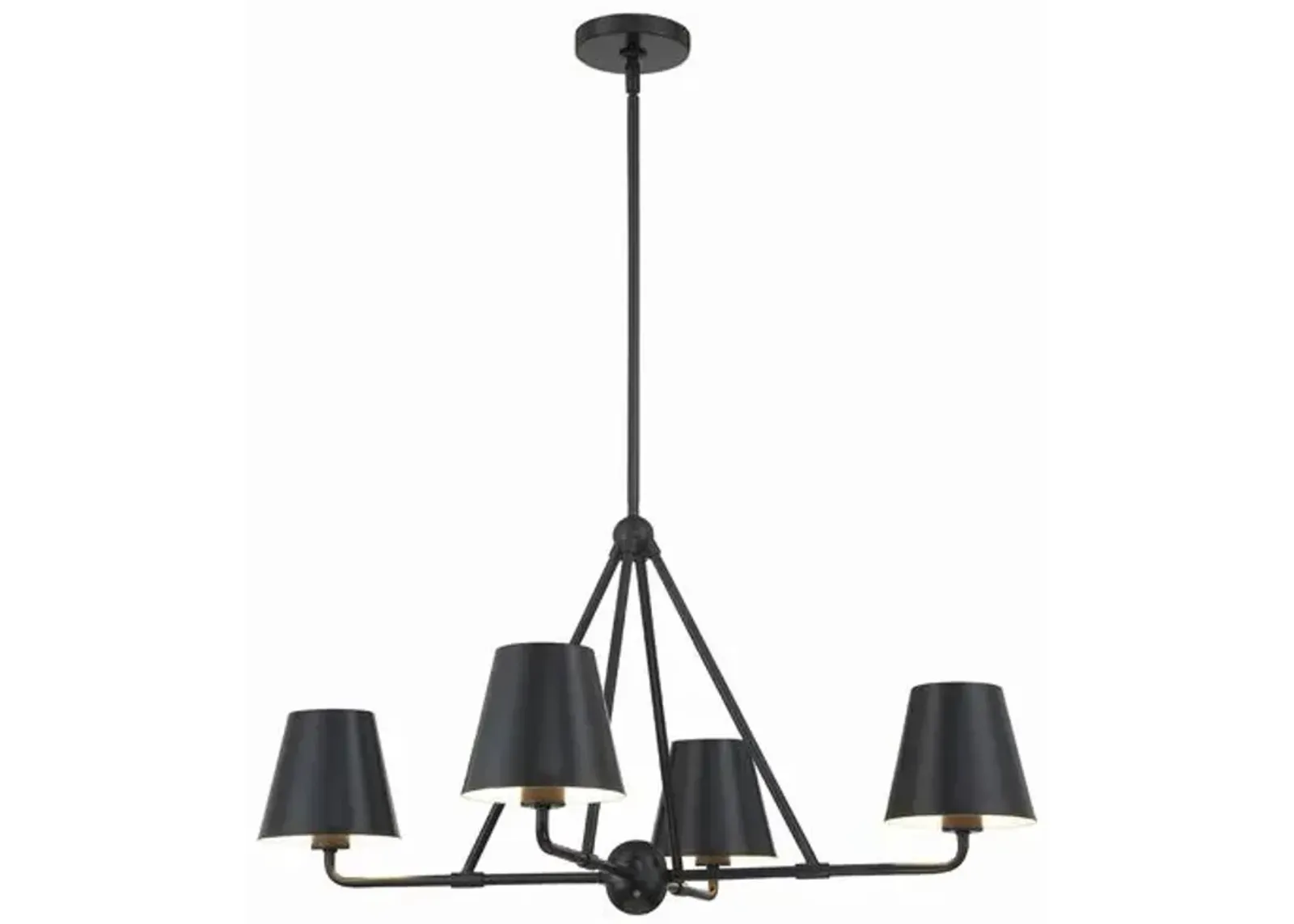 Xavier 4 Light Chandelier - Crystorama - Black