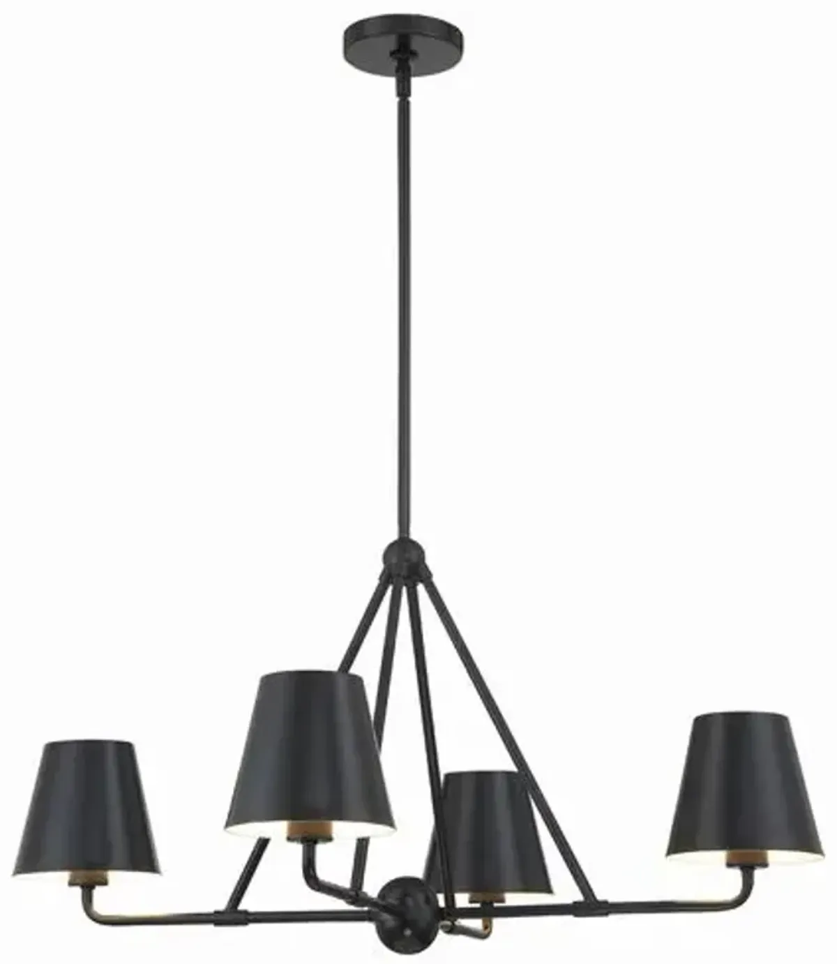 Xavier 4 Light Chandelier - Crystorama - Black