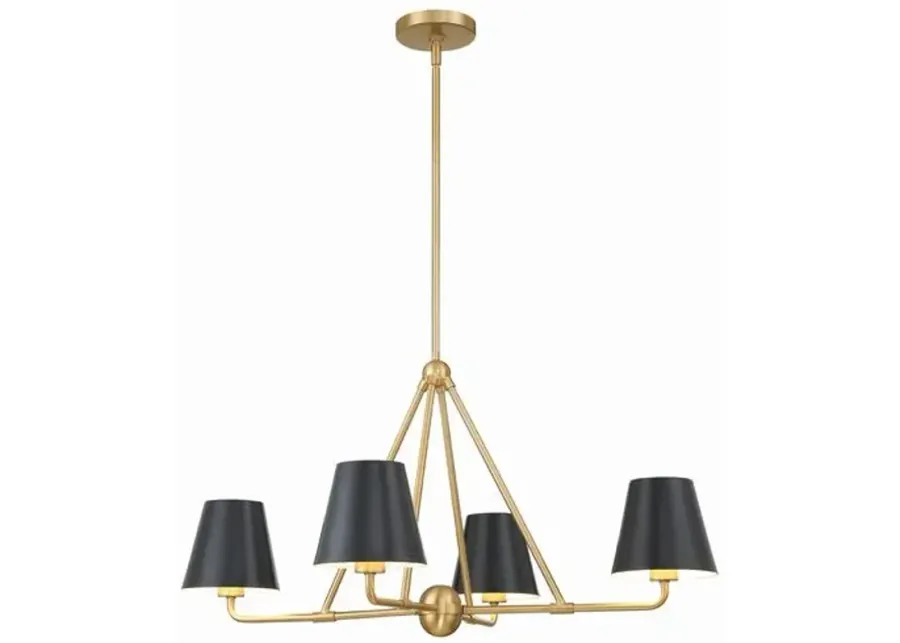 Xavier 4 Light Chandelier - Crystorama - Gold