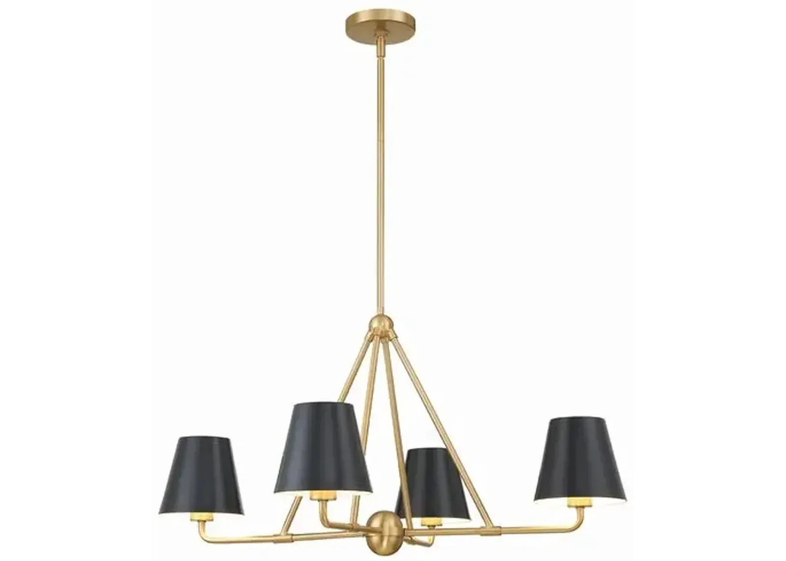 Xavier 4 Light Chandelier - Crystorama - Gold