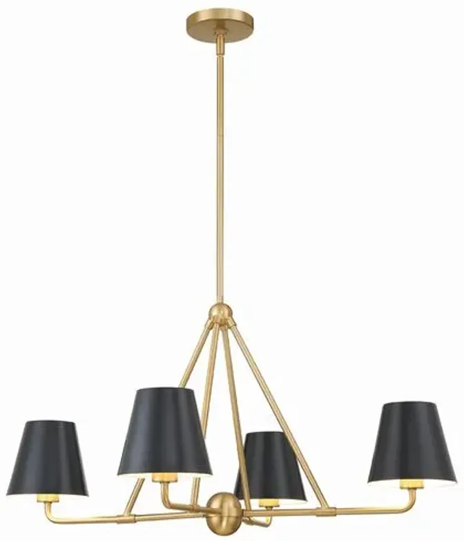 Xavier 4 Light Chandelier - Crystorama - Gold