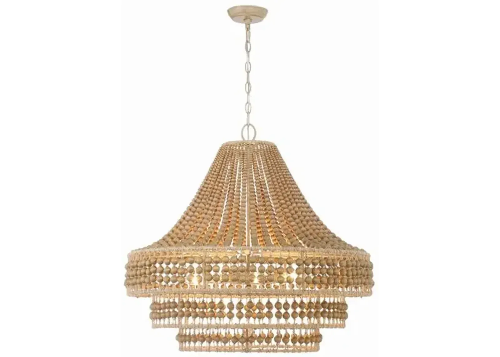 Silas 8 Light Beaded Chandelier - Natural Jute - Crystorama - Silver