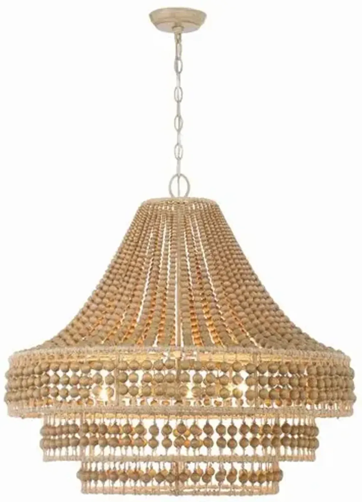 Silas 8 Light Beaded Chandelier - Natural Jute - Crystorama - Silver