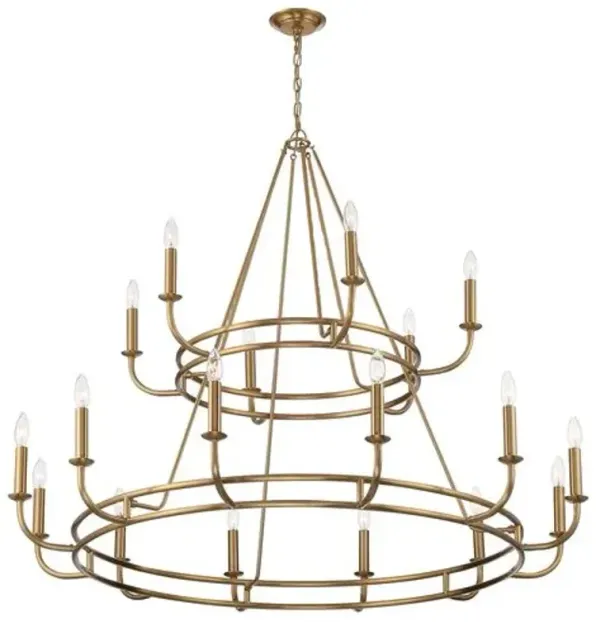 Bailey 18-Light Chandelier - Crystorama - Gold