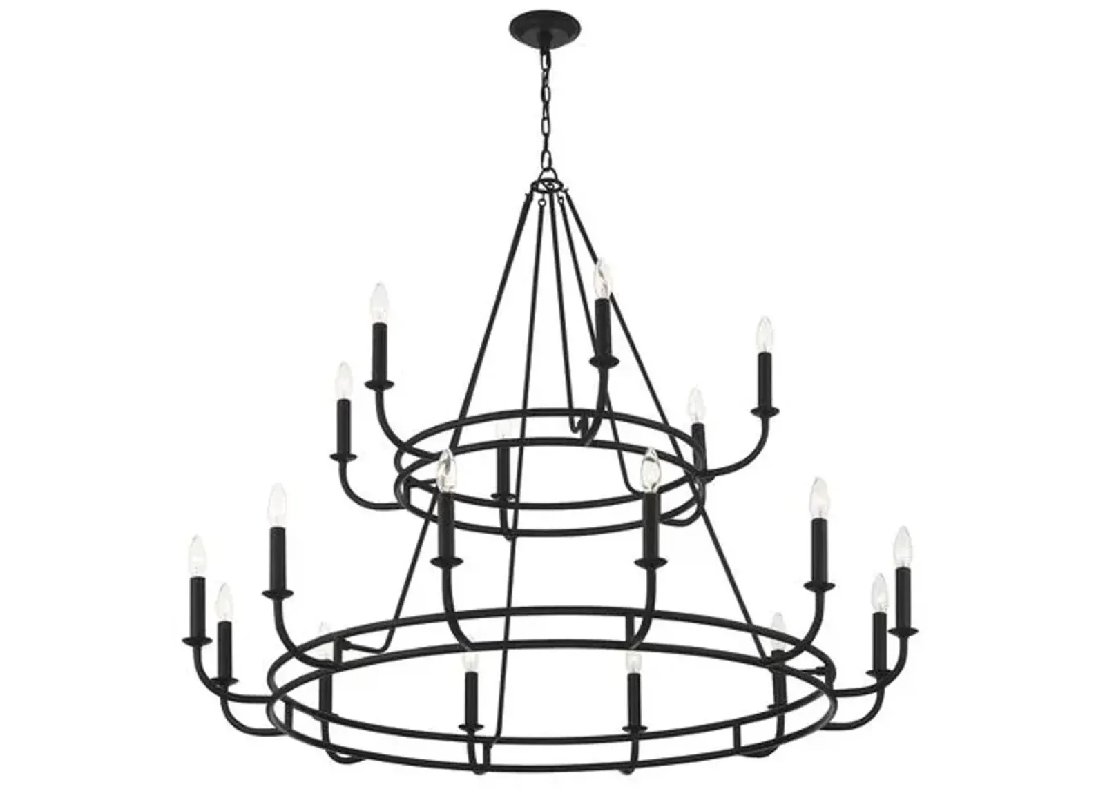 Bailey 18 Light Chandelier - Crystorama - Black