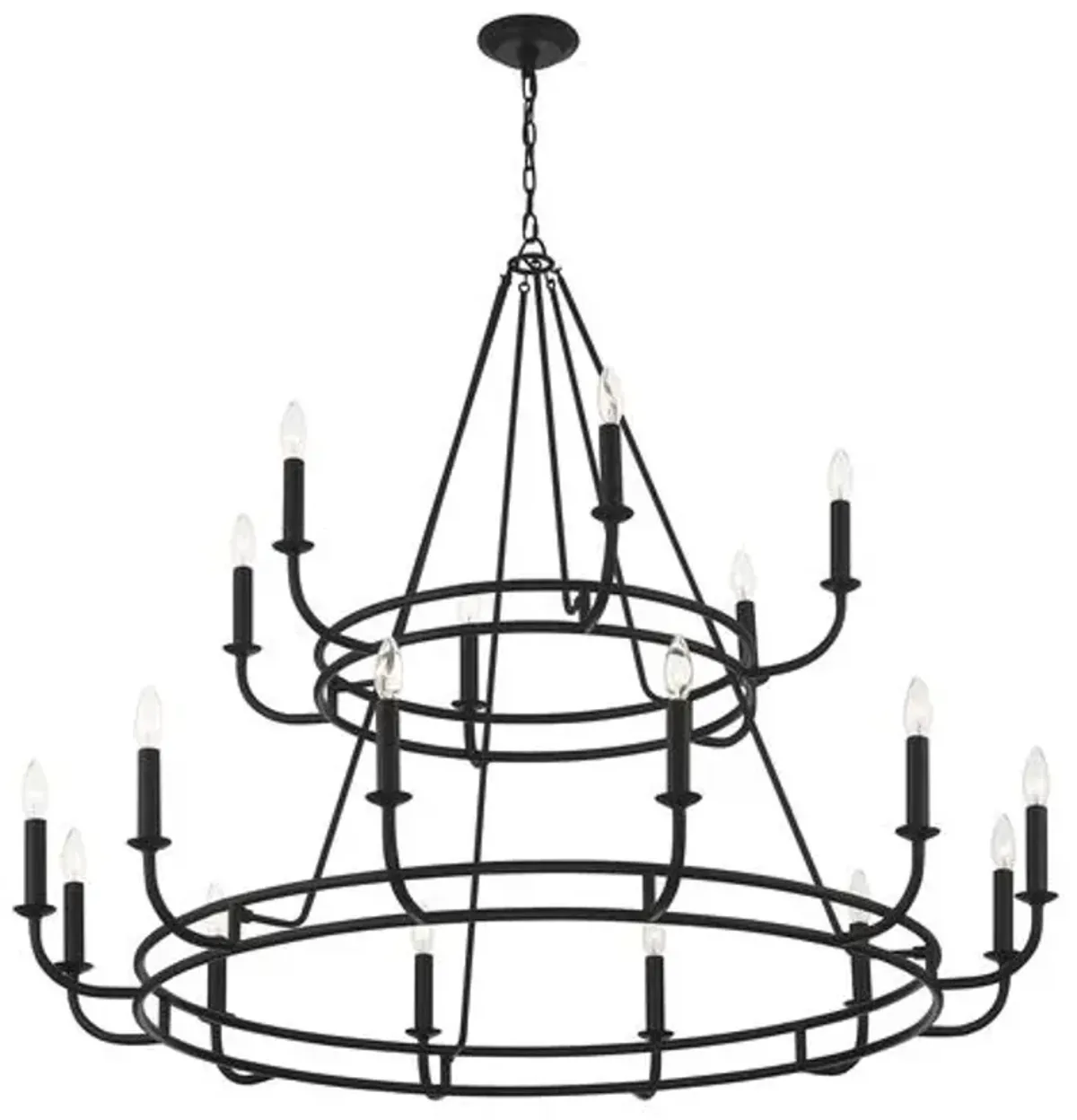 Bailey 18 Light Chandelier - Crystorama - Black