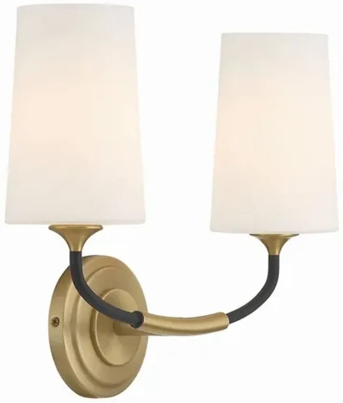 Niles 2 Light Wall Sconce - Black/Gold - Crystorama