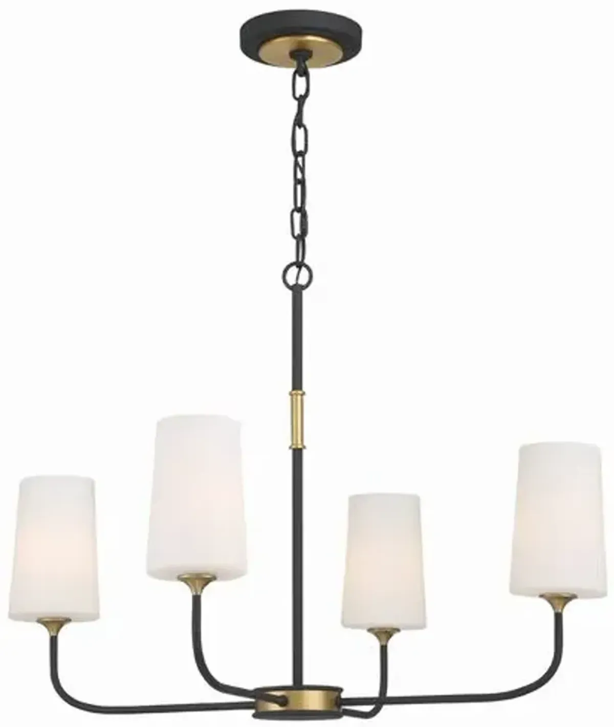 Niles 4 Light Chandelier - Black/Gold - Crystorama